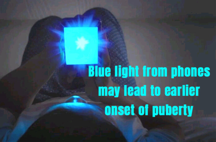 Blue light from phones may lead to earlier onset of puberty