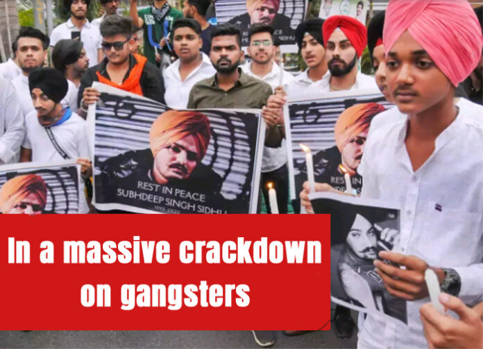In a massive crackdown on gangsters