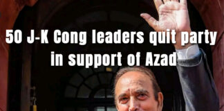 50 J-K Cong leaders quit party in support of Azad